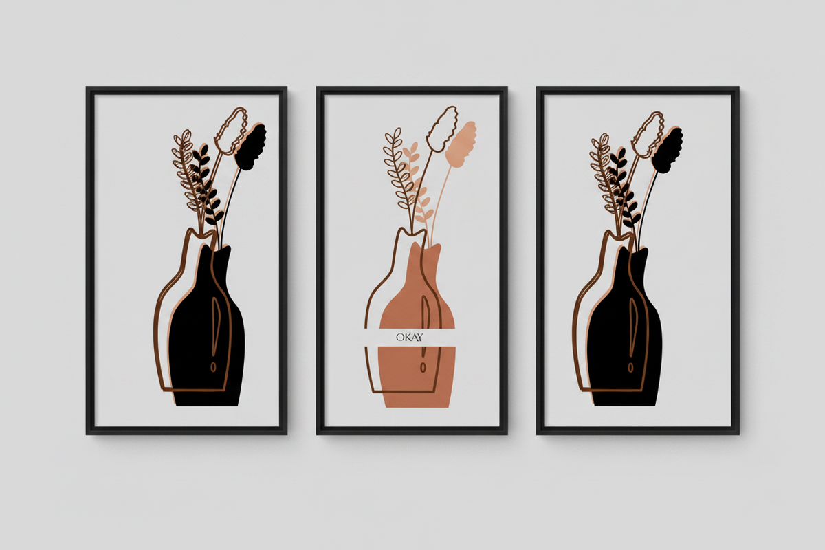 Boho Botanical Triptych | Instant Download Printable Wall Art